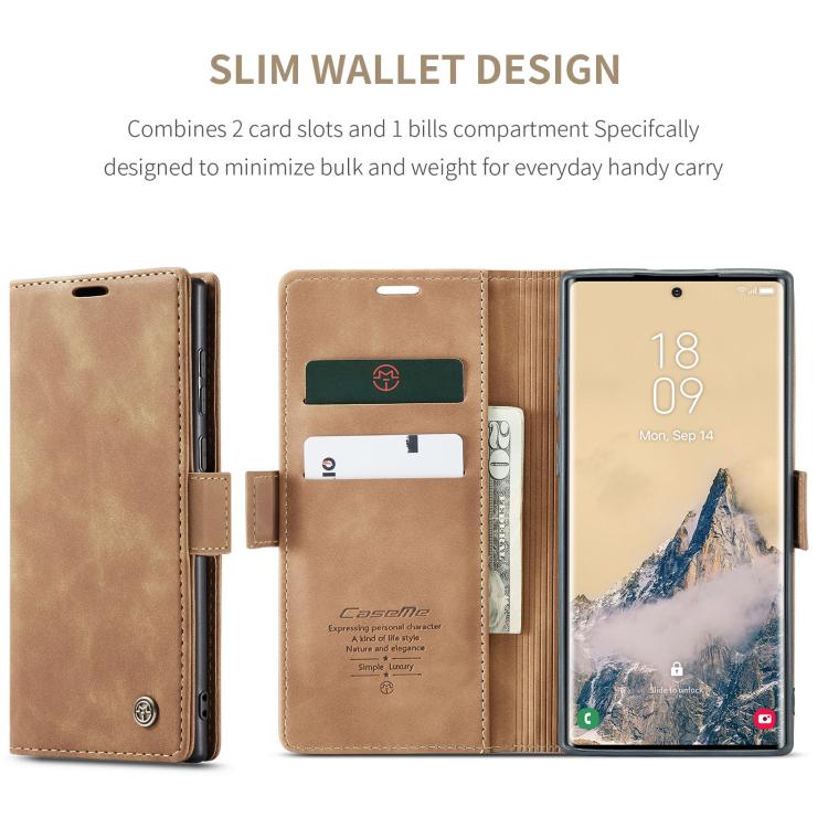 For Galaxy S25 Ultra 5G CaseMe 013 Multifunctional Horizontal Flip Leather Phone Case