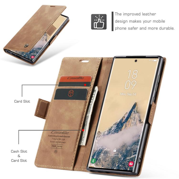 For Galaxy S25 Ultra 5G CaseMe 013 Multifunctional Horizontal Flip Leather Phone Case