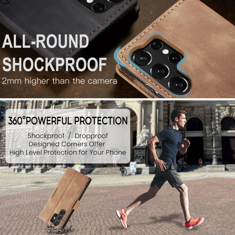 For Galaxy S25 Ultra 5G CaseMe 013 Multifunctional Horizontal Flip Leather Phone Case