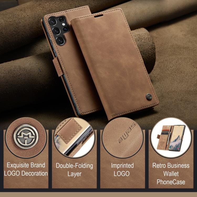 For Galaxy S25 Ultra 5G CaseMe 013 Multifunctional Horizontal Flip Leather Phone Case