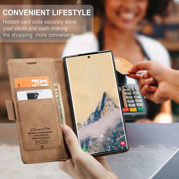 For Galaxy S25 Ultra 5G CaseMe 013 Multifunctional Horizontal Flip Leather Phone Case