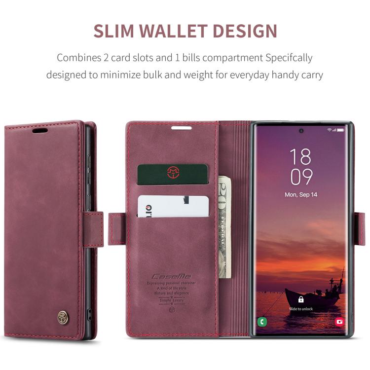 For Galaxy S25 Ultra 5G CaseMe 013 Multifunctional Horizontal Flip Leather Phone Case
