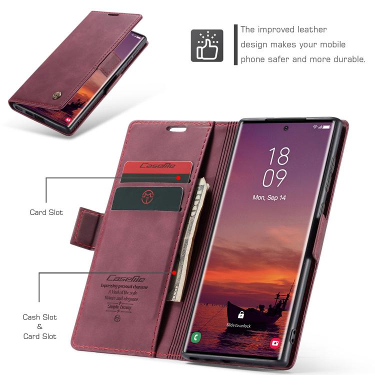 For Galaxy S25 Ultra 5G CaseMe 013 Multifunctional Horizontal Flip Leather Phone Case