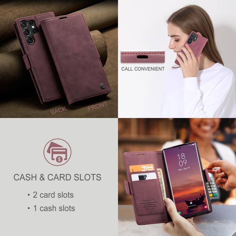 For Galaxy S25 Ultra 5G CaseMe 013 Multifunctional Horizontal Flip Leather Phone Case