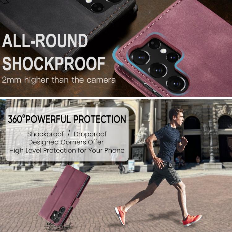 For Galaxy S25 Ultra 5G CaseMe 013 Multifunctional Horizontal Flip Leather Phone Case