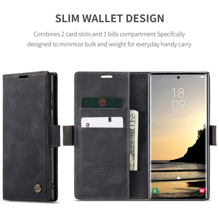 For Galaxy S25 Ultra 5G CaseMe 013 Multifunctional Horizontal Flip Leather Phone Case
