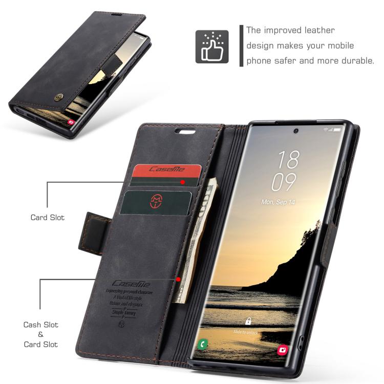 For Galaxy S25 Ultra 5G CaseMe 013 Multifunctional Horizontal Flip Leather Phone Case