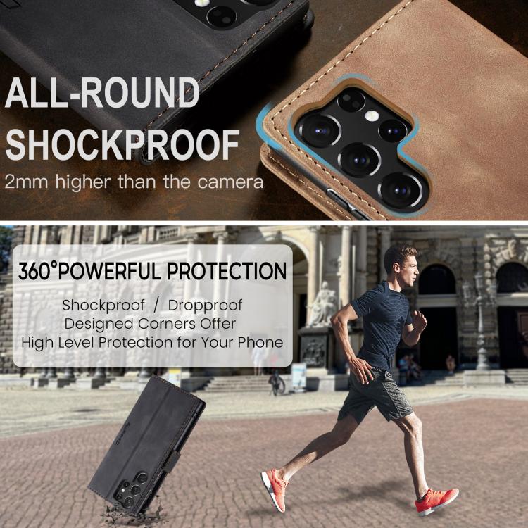 For Galaxy S25 Ultra 5G CaseMe 013 Multifunctional Horizontal Flip Leather Phone Case