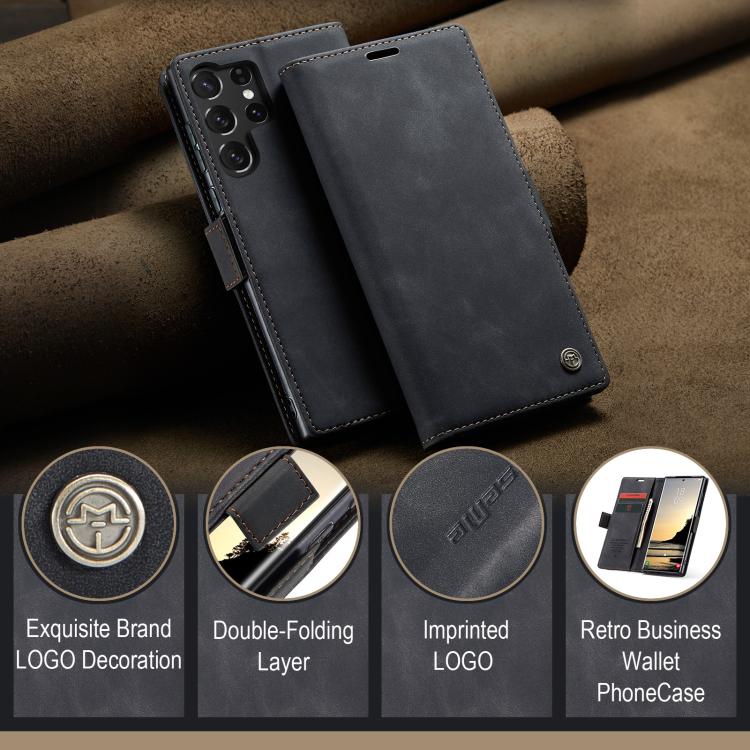 For Galaxy S25 Ultra 5G CaseMe 013 Multifunctional Horizontal Flip Leather Phone Case