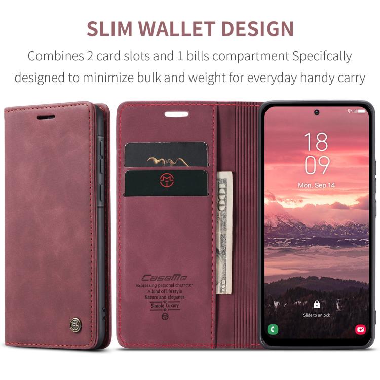For Galaxy A56 5G CaseMe 013 Multifunctional Horizontal Flip Leather Phone Case