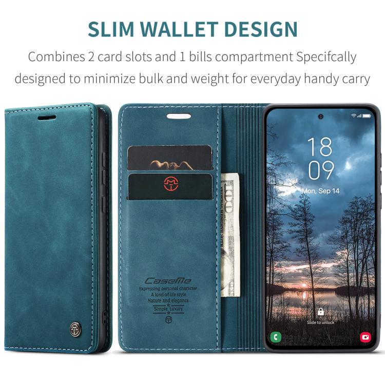 For Galaxy S25 Edge 5G CaseMe 013 Multifunctional Horizontal Flip Leather Phone Case