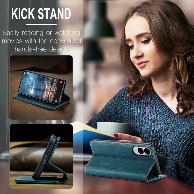 For Galaxy S25 Edge 5G CaseMe 013 Multifunctional Horizontal Flip Leather Phone Case