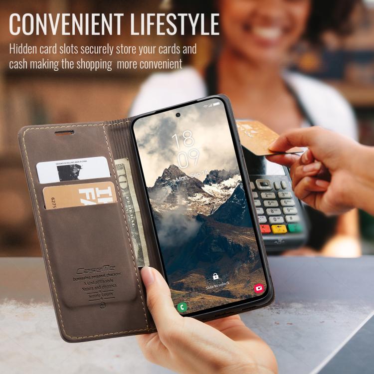 For Galaxy S25 Edge 5G CaseMe 013 Multifunctional Horizontal Flip Leather Phone Case