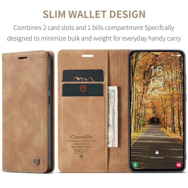 For Galaxy S25 Edge 5G CaseMe 013 Multifunctional Horizontal Flip Leather Phone Case