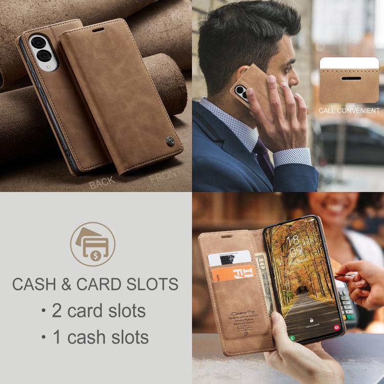 For Galaxy S25 Edge 5G CaseMe 013 Multifunctional Horizontal Flip Leather Phone Case