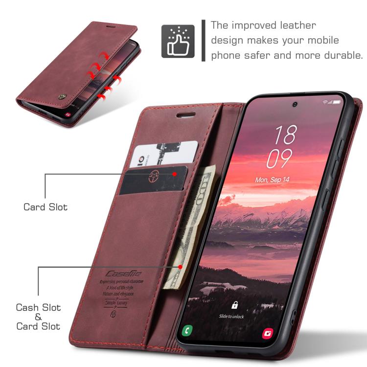 For Galaxy S25 Edge 5G CaseMe 013 Multifunctional Horizontal Flip Leather Phone Case