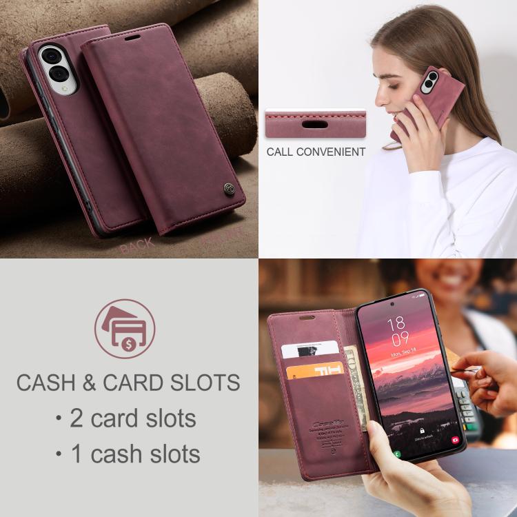 For Galaxy S25 Edge 5G CaseMe 013 Multifunctional Horizontal Flip Leather Phone Case