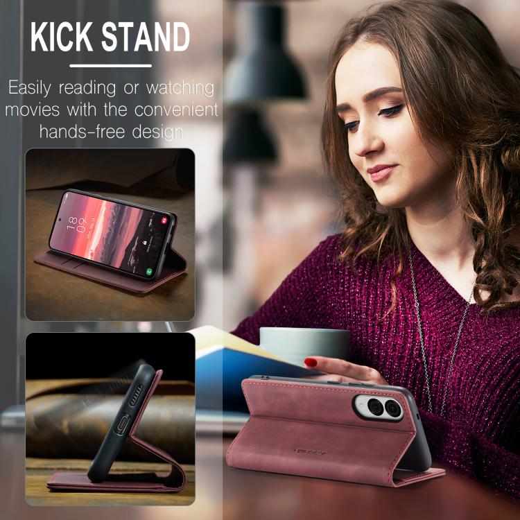 For Galaxy S25 Edge 5G CaseMe 013 Multifunctional Horizontal Flip Leather Phone Case
