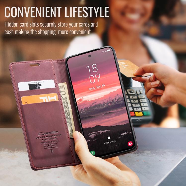 For Galaxy S25 Edge 5G CaseMe 013 Multifunctional Horizontal Flip Leather Phone Case