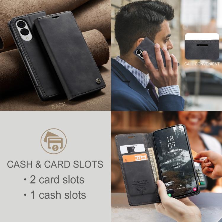 For Galaxy S25 Edge 5G CaseMe 013 Multifunctional Horizontal Flip Leather Phone Case