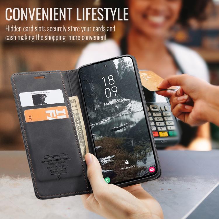 For Galaxy S25 Edge 5G CaseMe 013 Multifunctional Horizontal Flip Leather Phone Case