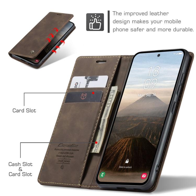 For Galaxy S25 FE 5G CaseMe 013 Multifunctional Horizontal Flip Leather Phone Case