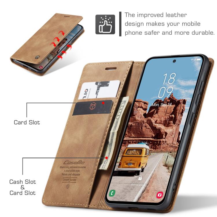For Galaxy S25 FE 5G CaseMe 013 Multifunctional Horizontal Flip Leather Phone Case