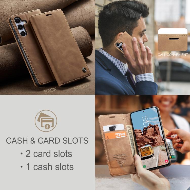 For Galaxy S25 FE 5G CaseMe 013 Multifunctional Horizontal Flip Leather Phone Case