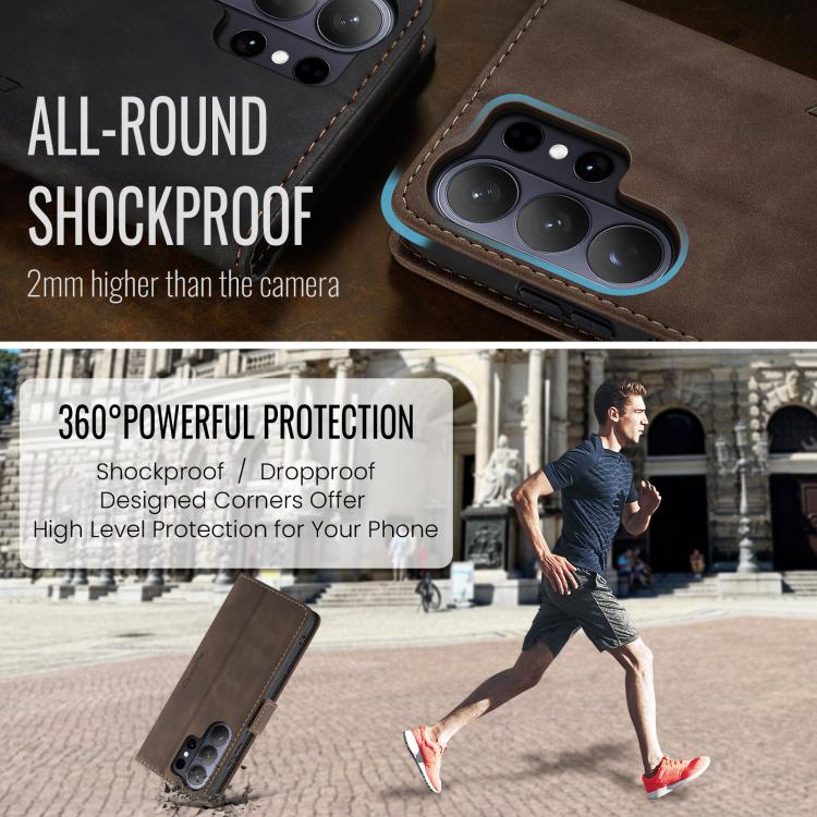 For Galaxy S26 Ultra 5G CaseMe 013 Multifunctional Horizontal Flip Leather Phone Case