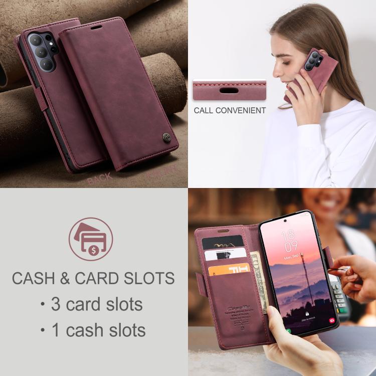 For Galaxy S26 Ultra 5G CaseMe 013 Multifunctional Horizontal Flip Leather Phone Case