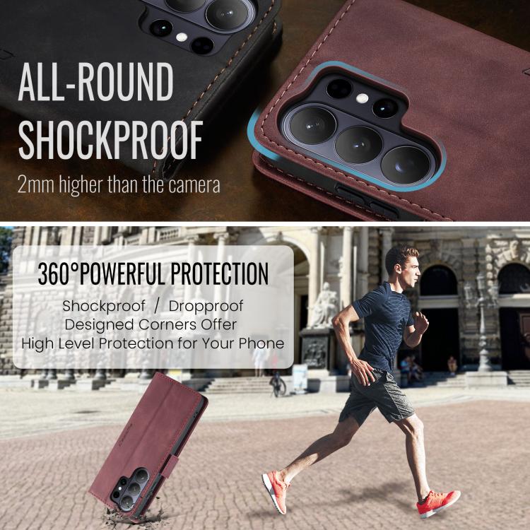 For Galaxy S26 Ultra 5G CaseMe 013 Multifunctional Horizontal Flip Leather Phone Case