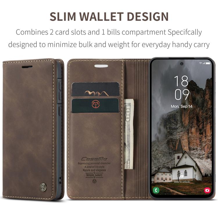 For Galaxy A57 5G CaseMe 013 Multifunctional Horizontal Flip Leather Phone Case