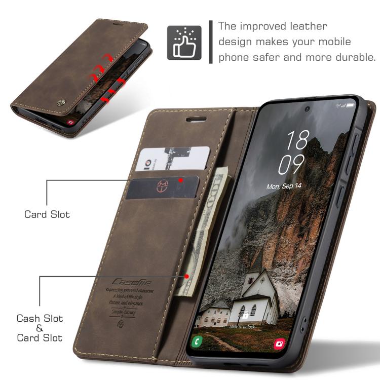 For Galaxy A57 5G CaseMe 013 Multifunctional Horizontal Flip Leather Phone Case