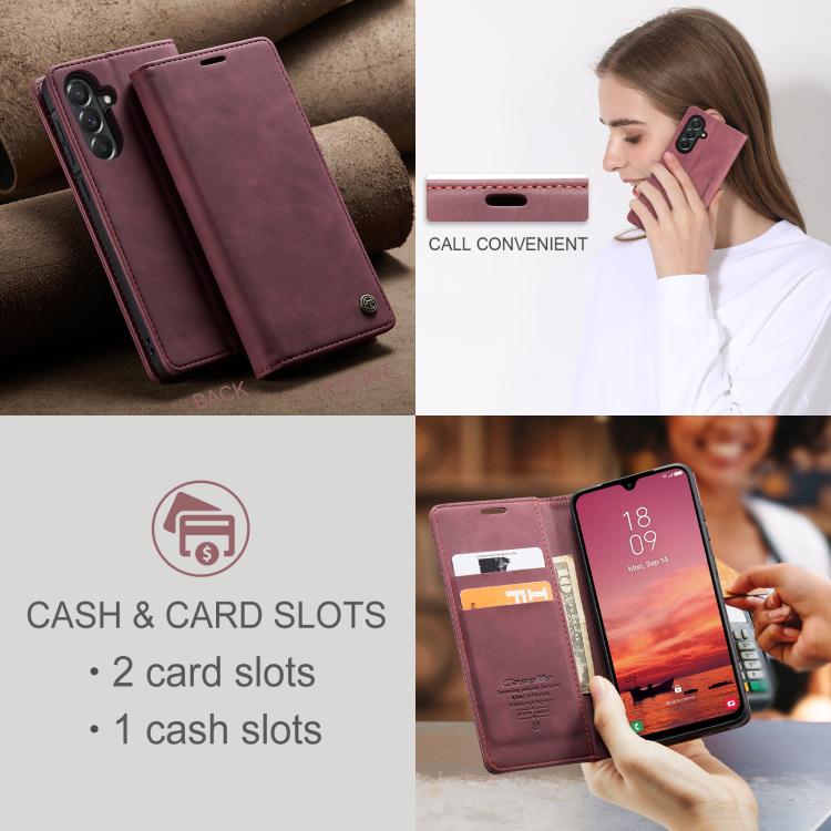 For Galaxy A57 5G CaseMe 013 Multifunctional Horizontal Flip Leather Phone Case
