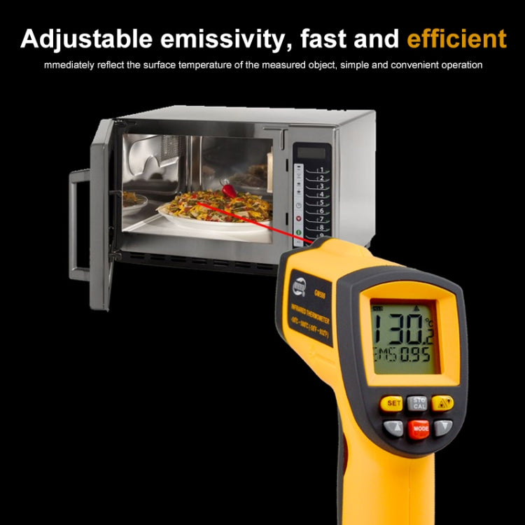 GM500 Durable / Non-contact Infrared Thermometer Measuring Temperature And Humidity, Auto Power Off, LCD Backlight Display