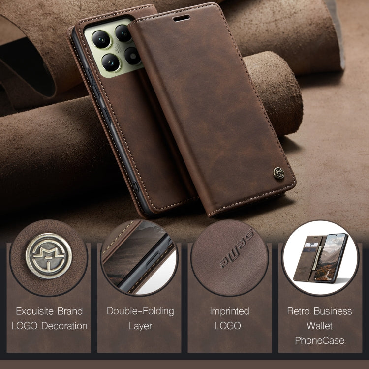 For Xiaomi 14T CaseMe 013 Multifunctional Horizontal Flip Leather Phone Case