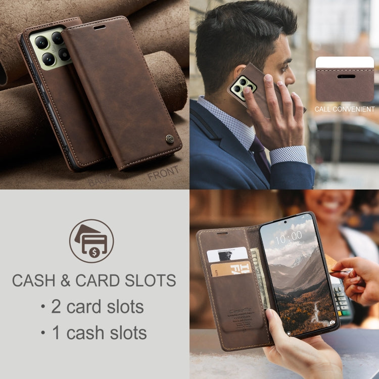 For Xiaomi 14T CaseMe 013 Multifunctional Horizontal Flip Leather Phone Case
