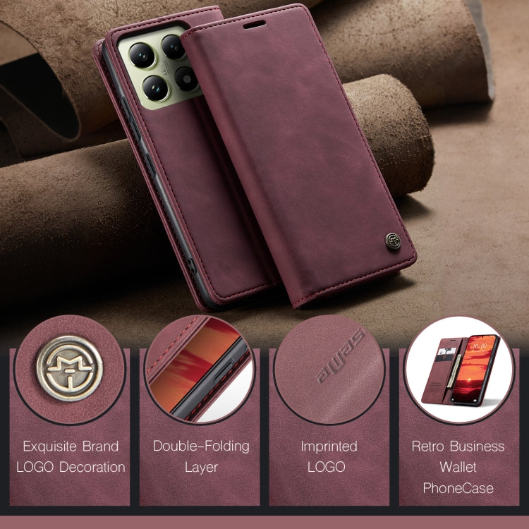 For Xiaomi 14T CaseMe 013 Multifunctional Horizontal Flip Leather Phone Case