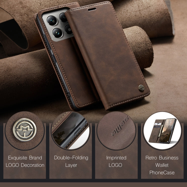 For Xiaomi 14T Pro CaseMe 013 Multifunctional Horizontal Flip Leather Phone Case