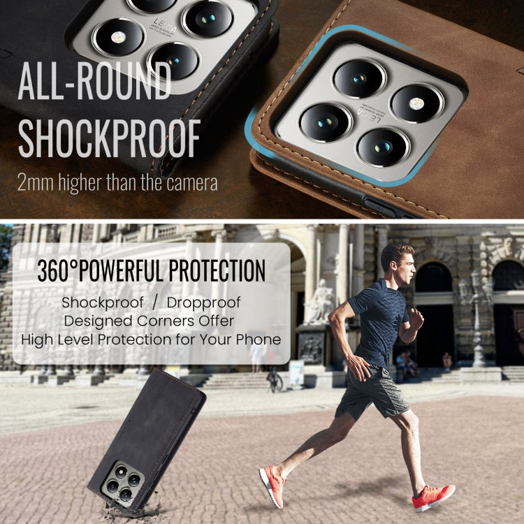 For Xiaomi 14T Pro CaseMe 013 Multifunctional Horizontal Flip Leather Phone Case