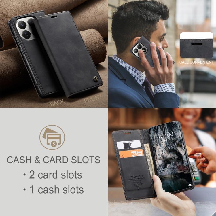 For Xiaomi 15T CaseMe 013 Multifunctional Horizontal Flip Leather Phone Case