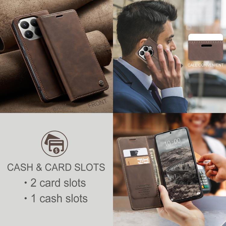 For Xiaomi 15T Pro CaseMe 013 Multifunctional Horizontal Flip Leather Phone Case