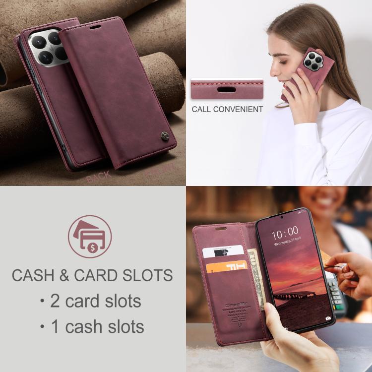 For Xiaomi 15T Pro CaseMe 013 Multifunctional Horizontal Flip Leather Phone Case