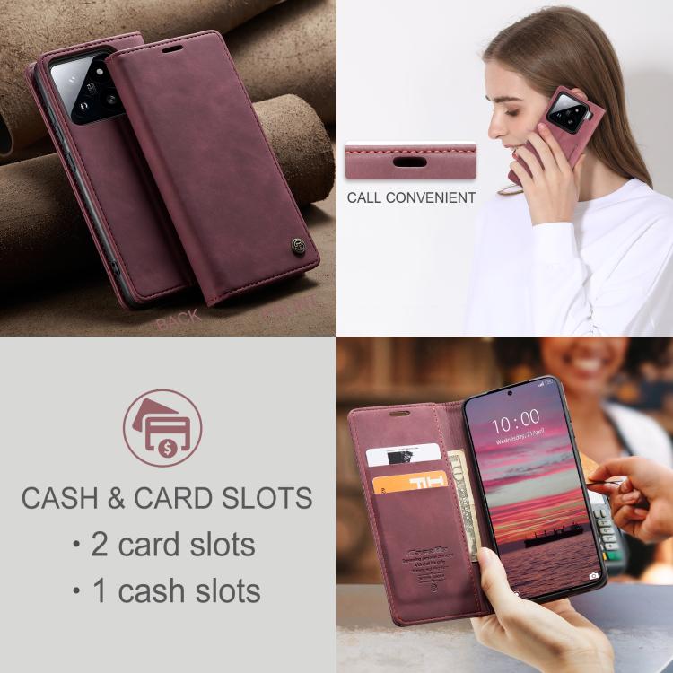 For Xiaomi 15 CaseMe 013 Multifunctional Horizontal Flip Leather Phone Case