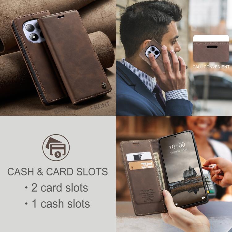 For Redmi Note 15 Pro 4G Global 163.2mm CaseMe 013 Multifunctional Horizontal Flip Leather Phone Case