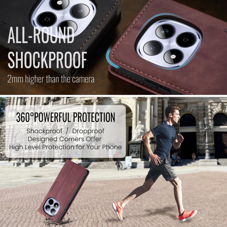 For Redmi Note 15 Pro 4G Global 163.2mm CaseMe 013 Multifunctional Horizontal Flip Leather Phone Case
