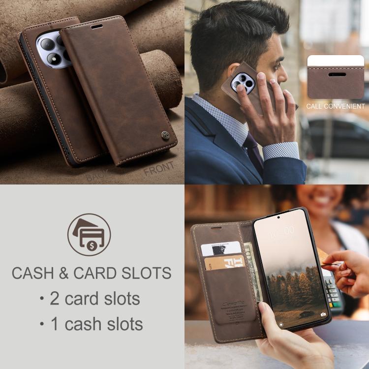 For Redmi Note 15 Pro 5G Global 163.6mm CaseMe 013 Multifunctional Horizontal Flip Leather Phone Case