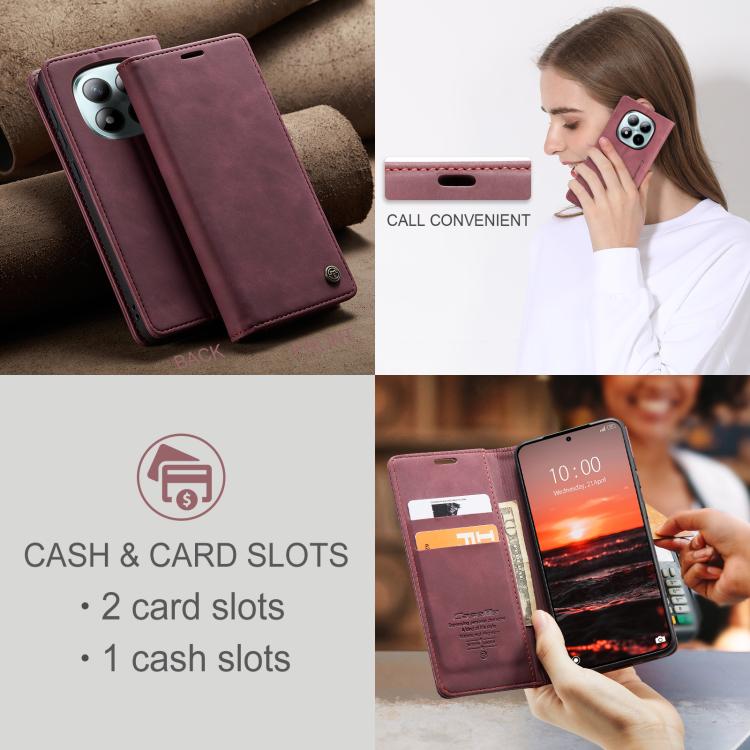 For Redmi Note 15 Pro+ 5G Global 163.3mm CaseMe 013 Multifunctional Horizontal Flip Leather Phone Case