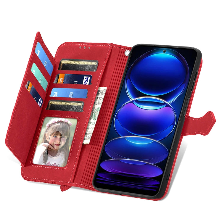 For HMD Skyline Embossed Flower Zipper Leather Phone Case