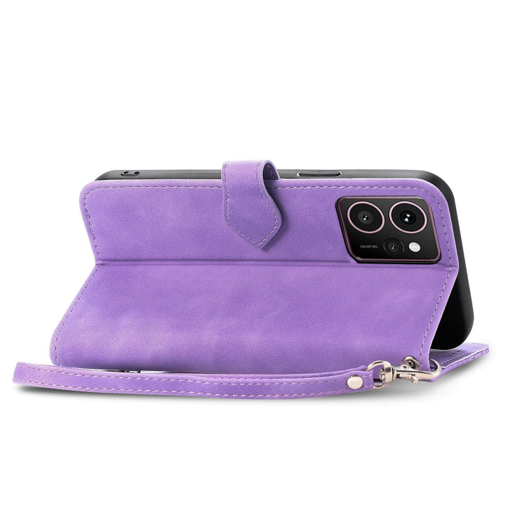 For HMD Skyline Embossed Flower Zipper Leather Phone Case